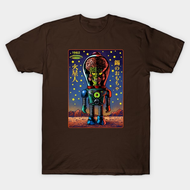 Martian Tin Toy T-Shirt by ChetArt